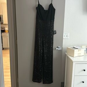 Lulus black sequin jumpsuit